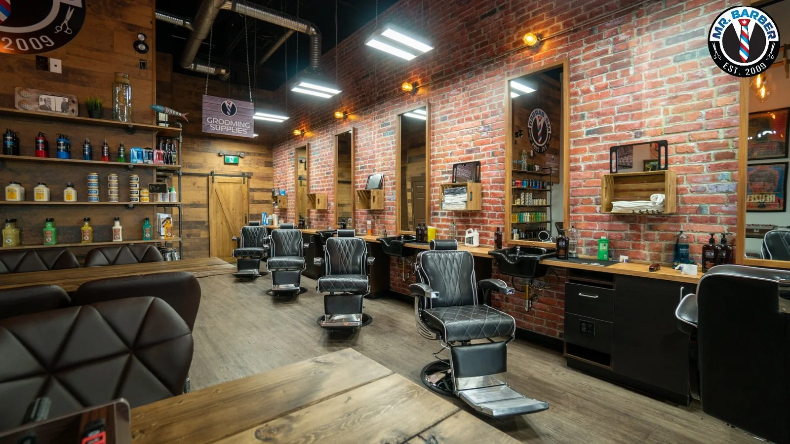 Inside a Mr. Barber shop